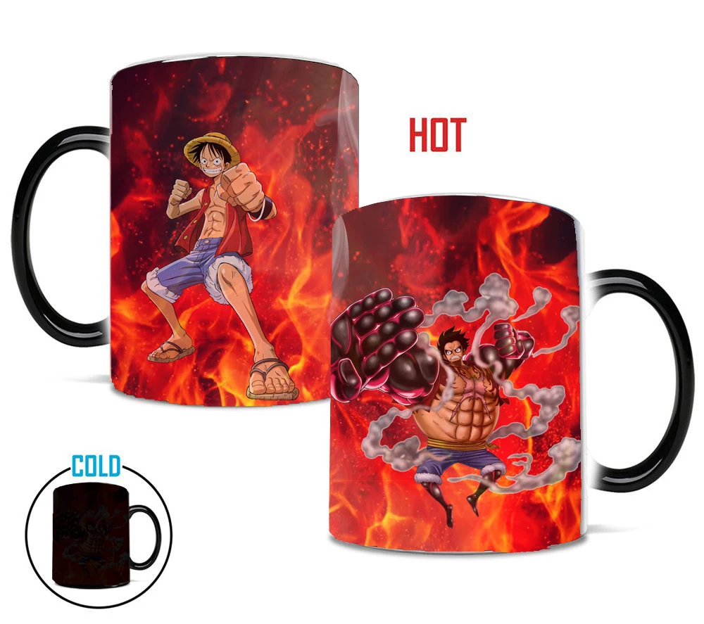 Кофейные кружки Gear four Super Luffy Ace Zoro Термочувствительная кружка лучшие подарочные