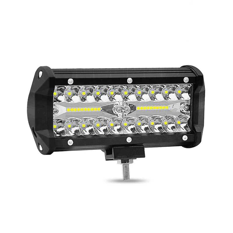 Luz de Trabalho do Carro Moto Telhado Tira Holofotes Faróis 12v 60w 120 180 240 300 Auxiliar Lâmpada Farol Acessórios Led Luz 3 Barra de luzLuz de trabalho