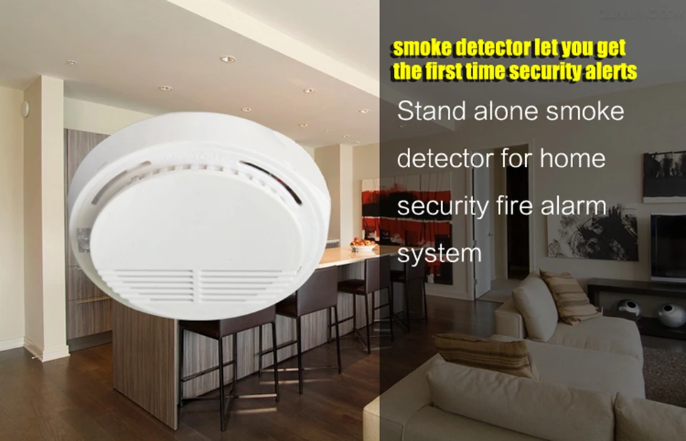 PS810 Высокочувствительный фотоэлектрический автономный детектор дыма для домашнего использования, система охранной сигнализации, независимая дымовая сигнализация