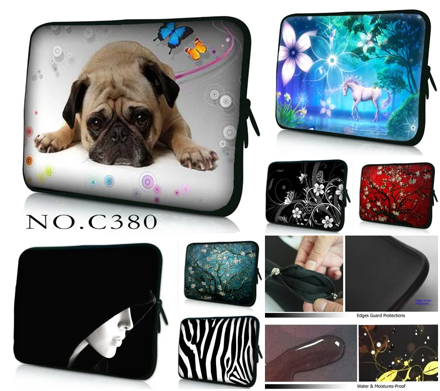 10/" 10.1/" 10.2/" 9 8 Laptop Sleeve Netbook Sleeve Bag Case Cover Tablet Red Rose