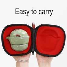 Дорожный чайный набор премиум-класса, 1 горшок, 2 чашки, удобный для переноски китайский чайный набор, чайный набор для любителей чая, Красивый Чайничек, чайник