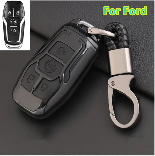 

Carbon Fiber Car Remote Key Fob Shell Cover Case For Ford Fusion Mondeo Mustang F-150 Explorer Edge 2015 2016 2017 2018