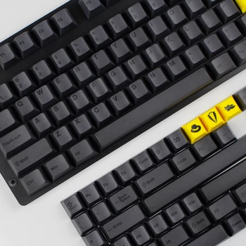 

kbdfans dye subbed keycap set 152keys cherry profile for usb wried mechanical keyboard 1.75shift puller pbt keys iso keys