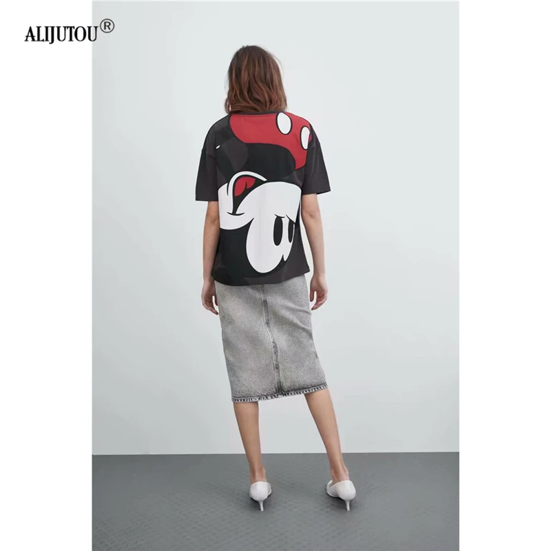 zaraing Mickey print women tops hip hop casual funny Mickey Mouse T-Shirt Women Cotton Leopard Print loose Female Tshirt tops zaraing Mickey print women tops hip hop casual funny Mickey Mouse T-Shirt Women Cotton Leopard Print loose Female Tshirt tops