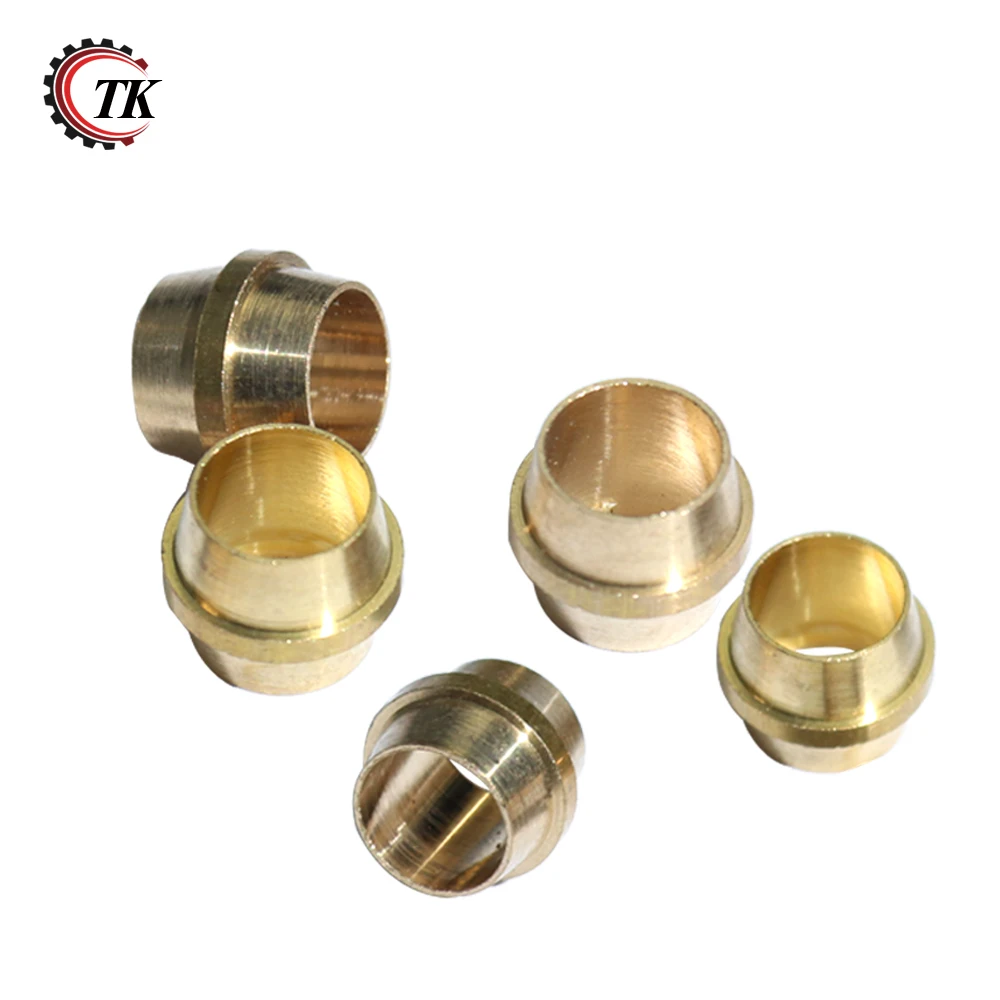 10pcs D.O.T Air Brake Tubing, Brass Fit Compression Sleeve Fitting