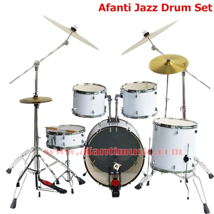 Набор барабанов 5 4 тарелки цвет Lvory Afanti Music Jazz Drum Set|drum set|drum kitdrum jazz |