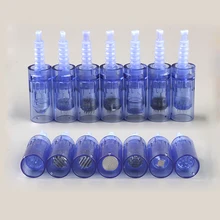 50 pcs Dr. caneta Caneta Derma Cartucho de Agulha de Tatuagem Dicas 9 A6/12/36/42/nano pin Para Elétrica micro Rolamento Selo Derma Terapia(China)