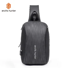 ARCTIC HUNTER Мужская USB Водонепроницаемая нагрудная сумка, мужская сумка-мессенджер для отдыха, сумка на плечо для подростков, дорожная сумка через плечо