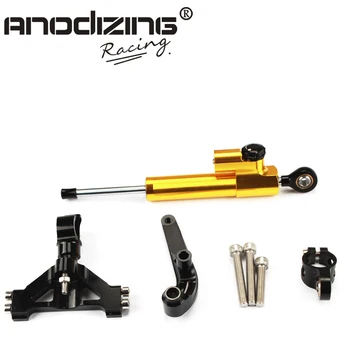 

Motorcycle Steering Damper Stabilizerlinear Reversed Safety Control with Bracket for KAWASAKI ZX6R 636 07-08 w / bracket kits