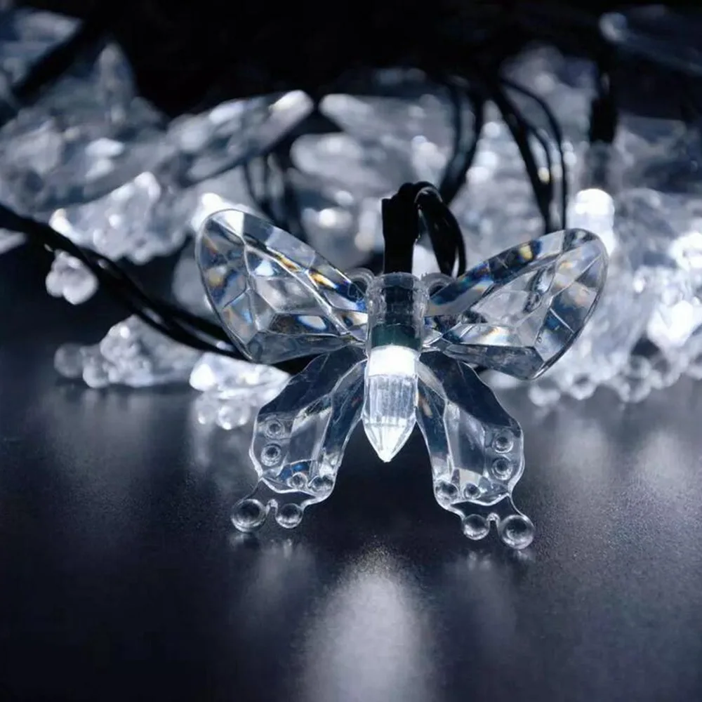 

Waterproof LED Solar Sunlight Butterfly String Lights Wedding Energy Saving Garland Fairy Outdoor Garden Landscape Lamp Decor