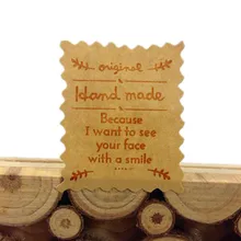 500pcs lot New Style Vintage Hand made kraft paper seal sticker Kawaii DIY label sticker sticker