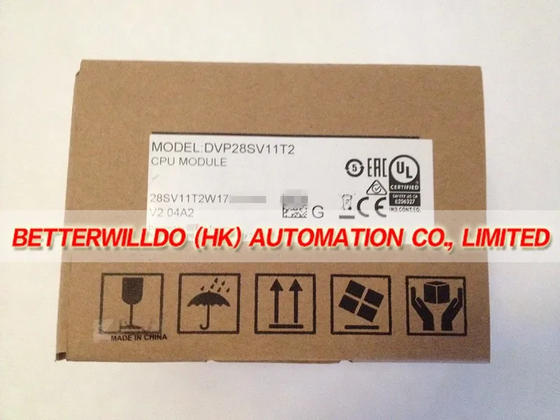 DVP28SV11T2 Новый в коробке PLC 24VDC 10(2AI) 12DO транзистор (NPN) выходной функциональный 1 год