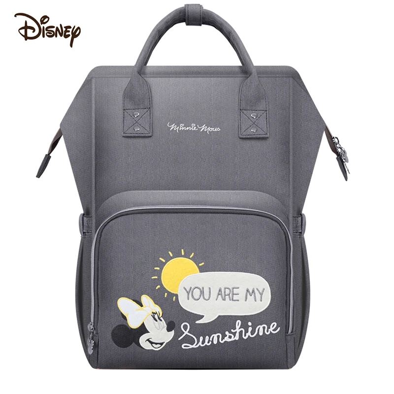 

Disney Oxford USB Thermal Insulation Bag High-capacity Baby Feeding Bottle Bags Diaper Bags waterproof Mother travel backpack