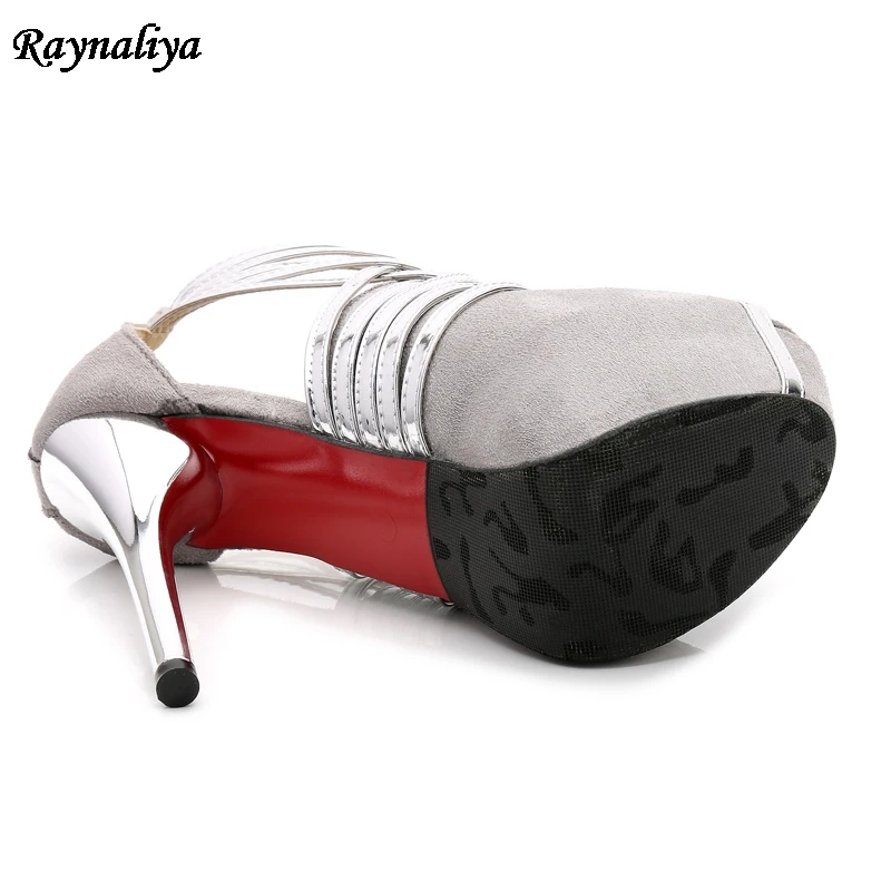 Bling Rebaño Cm Tamaño Boda b0014 Estilo Mujer 14 35 shoes Romano shoes Zapatos Ms Tacón shoes Cinturones Sandalias Tacones Alto Plata Gran De Cuero 44 Shoes pcAqqPYzT