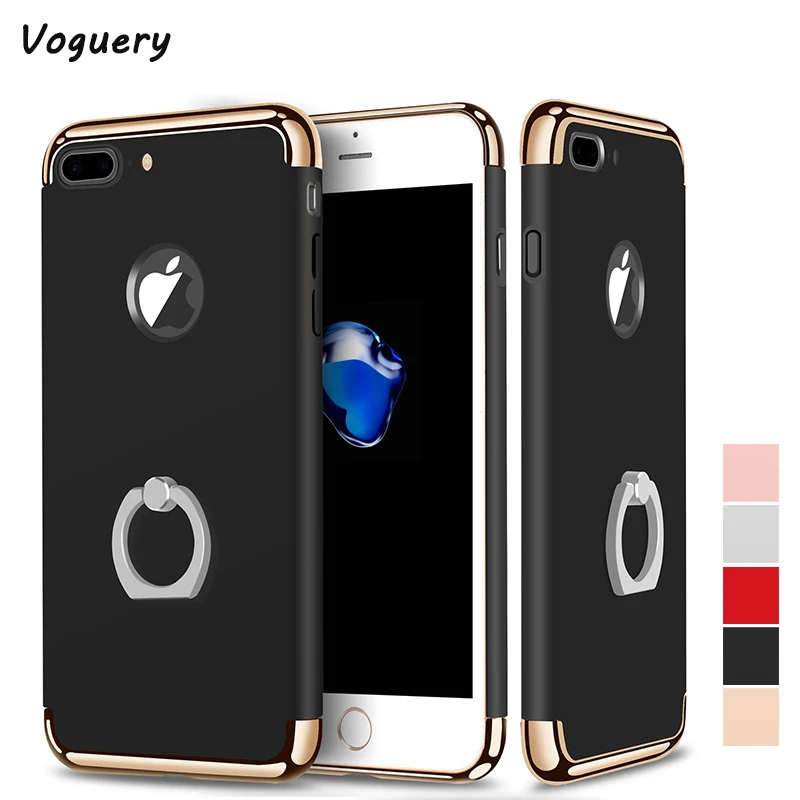 Voguery кольцо Подставки чехол для iphone 8 задняя крышка с держателем 3 в 1 жесткий Iphone