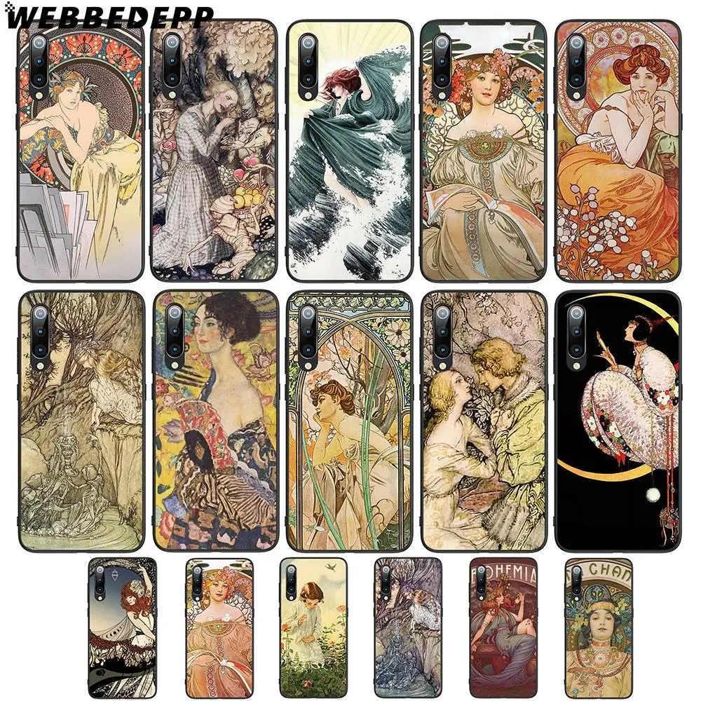 

WEBBEDEPP Art Poster ALPHONSE MUCHA Slim Soft TPU Case Cover for Xiaomi Redmi GO Note 4 4X 5 6 pro 5A Prime 7 7 Pro