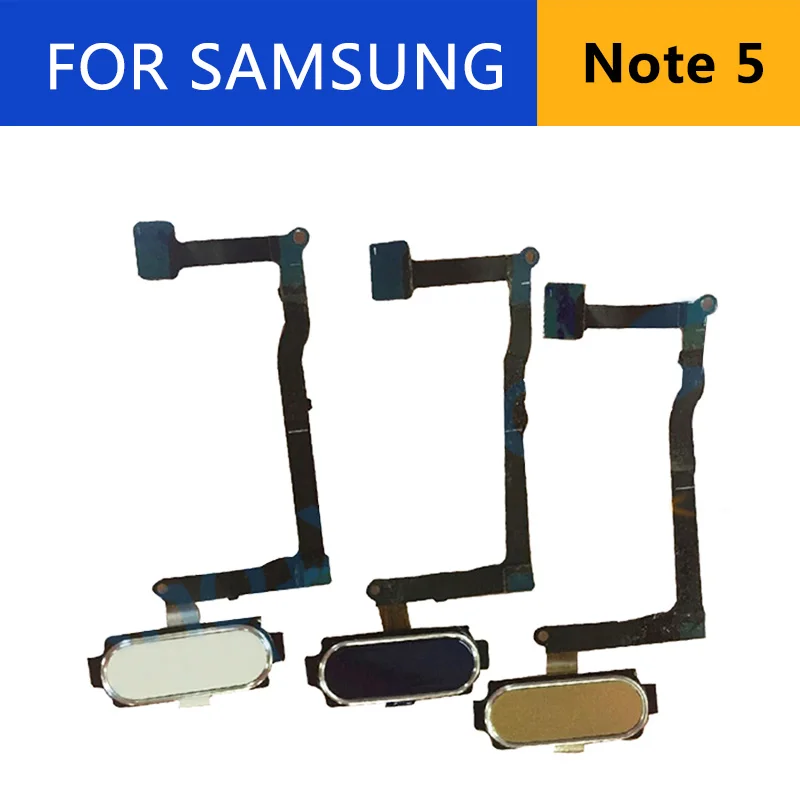 10 шт. для samsung Galaxy Note5 Note 5 N920 N920F N920C кнопка домой с отпечатком пальца датчик для считывания отпечатков пальцев гибкий кабель запасные части