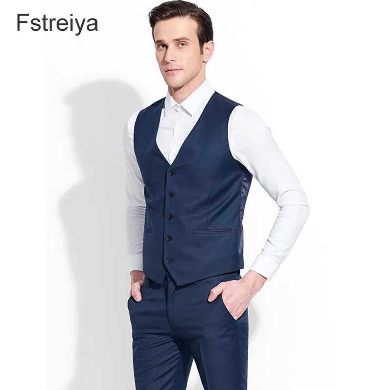 Costume homme men wool suit in men's suits with pants 3 piece set custom made mariage wedding suits plus size latest coat design