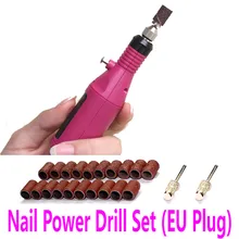 20 шлифовальных рукавов мини-набор для формирования ногтей 3/32 Тип сбора мощность электрическая дрель инструментарий Гель-лак для удаления инструмент Расп