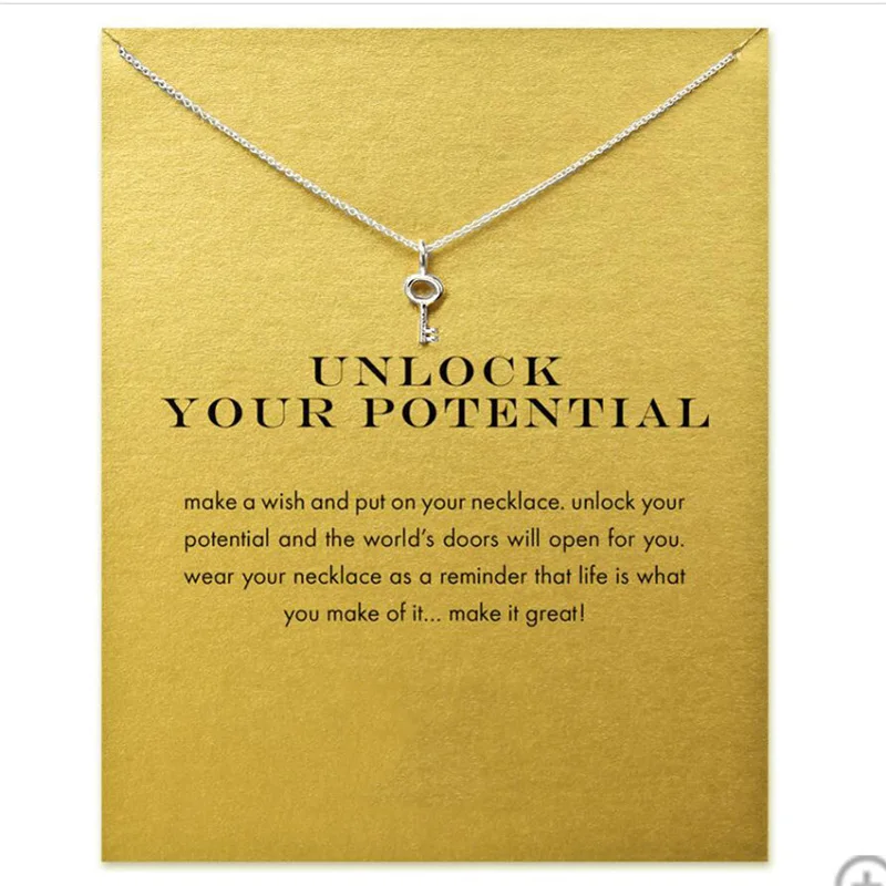 silver key necklace