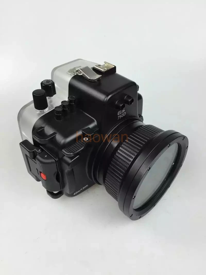 

40M Waterproof Underwater Housing Camera Housing Case bag for Canon 750D 18-55mm 18-135mm Lens