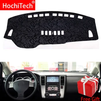 

Rose Pattern Non-slip Dashmat Dash Mat Dashboard Cover Pad Cover Carpet Car Sticker for Nissan Tiida C11 2005-2010 Car Styling