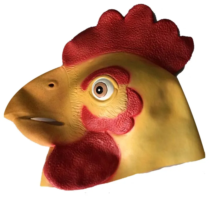 В стиле «Хеллоуин» для взрослых; костюмированных балов; Маска животного головных уборов Big Rooster маска ребенок производительность латекс курица реквизит