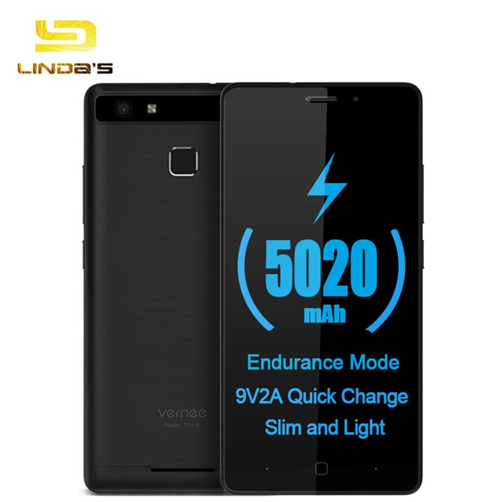 Vernee Thor E 4G Mobile Phone 5.0 inch HD IPS Octa Core Android 7.0 3GB RAM 16GB ROM 8MP Cam Fingerprint ID 5020mAh Big Battery|big battery|4g mobile
