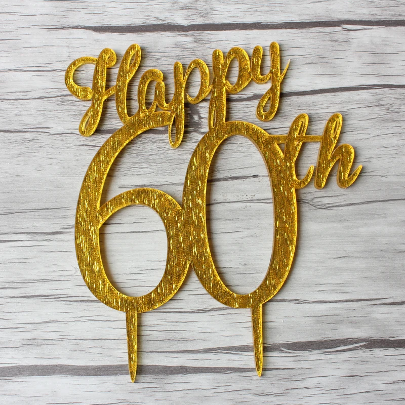 60th happy birthday cake topper 60th years anniversary cake toppers