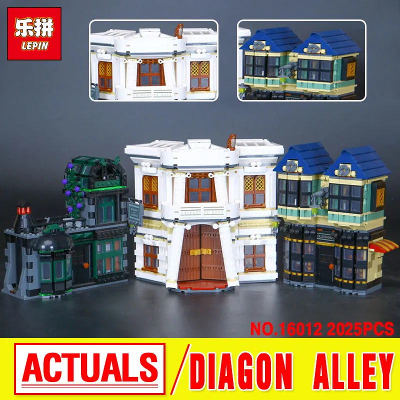 

Lepin 16012 Hot-sale New Movie Series The Diagon Alley Set Funny Building Blocks Bricks Educational Boy`s Funny Toys 10217