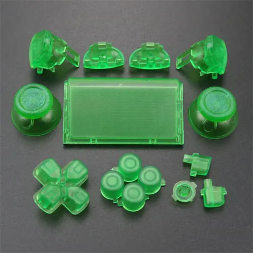 ChengHaoRan полный набор джойстики Dpad R1 L1 R2 L2 направление ключевые кнопки ABXY для sony PS4 Pro JDS-040 контроллер - Цвет: Clear Green