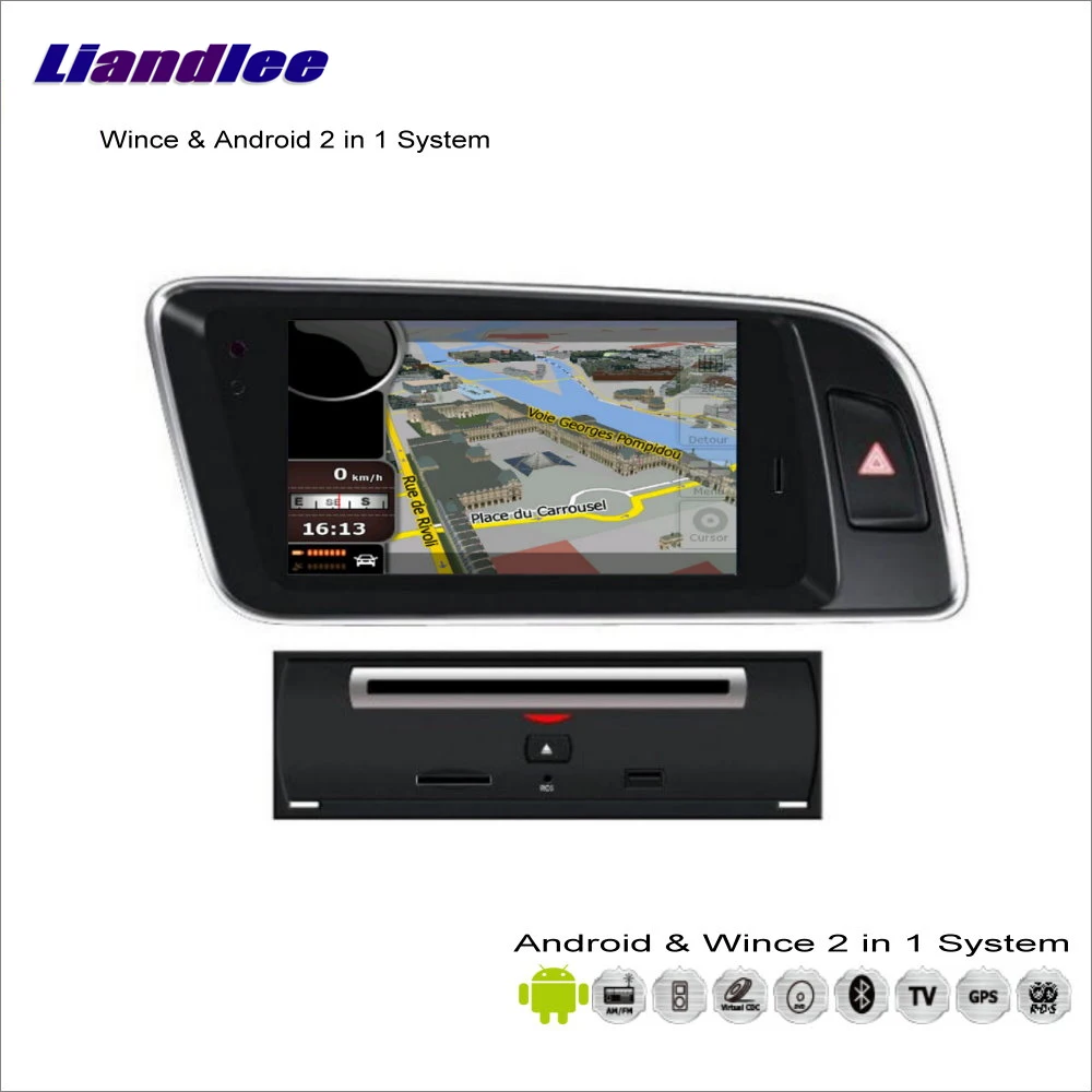 Liandlee For Audi Q5 20092013 Car Radio BT WIFI CD DVD Player GPS NAV