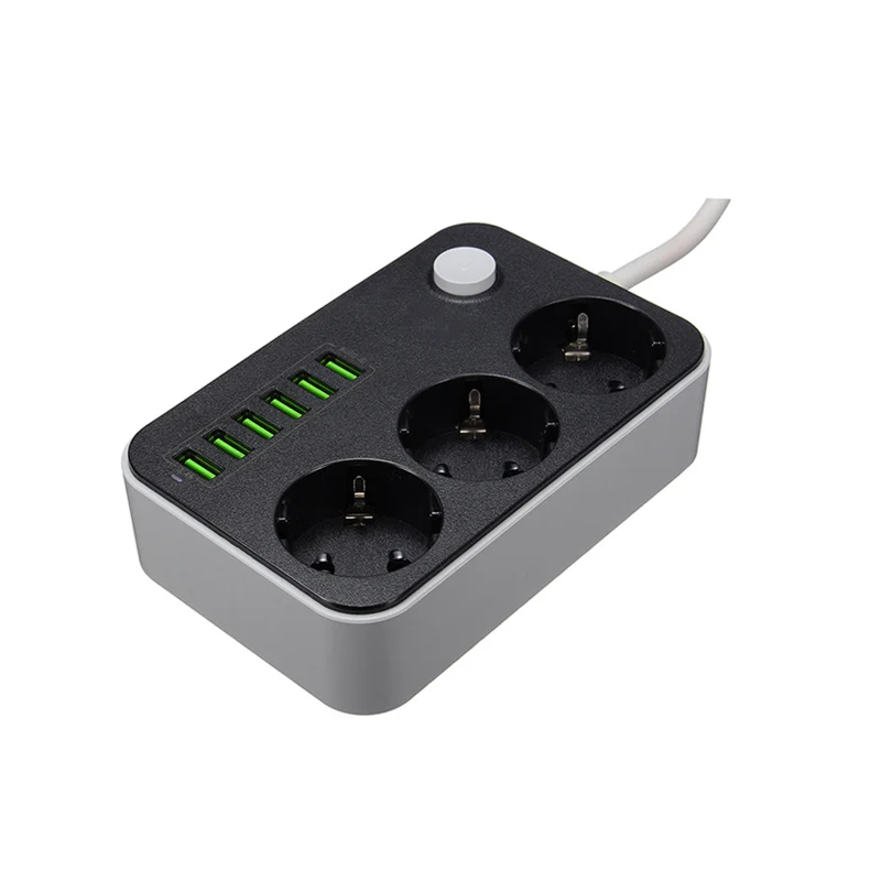 LDNIO Smart USB адаптер Мощность полосы Зарядное устройство 6 Порты и разъёмы 5V 3.4A 2.4A 3