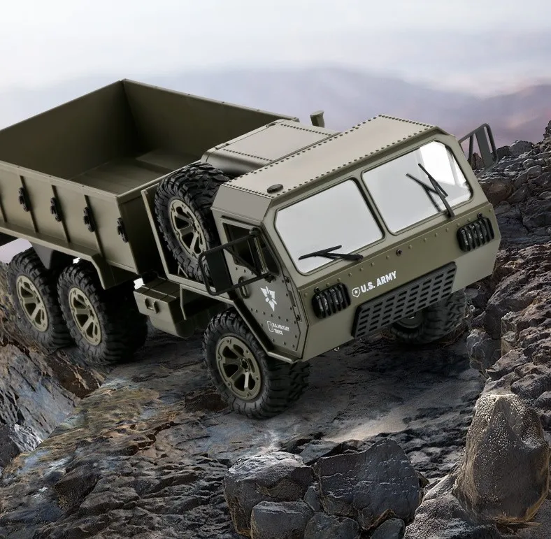 Армейский Военный Радиоуправляемый грузовик 1:16 2,4G 6WD Rock Crawler командный Коммуникационный автомобиль игрушки внедорожный RTR