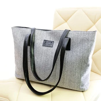 

Hot Women's Ladies Fashion Casual Canvas Zipper Handbag Tote Bag Shoulder Bag