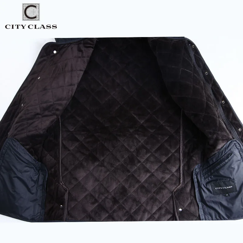 CITY CLASS Новинка 2018 года осень мужская стеганая куртка подкладка флис Chaqueta Hombre