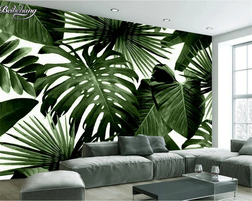 Benutzerdefinierte Tapete Fotos Tropischen Regenwald Palm Blatt Pflanze Hintergrund Wandbild Wohnkultur Wohnzimmer Schlafzimmer Wandbild 3d Tapete 3d Wallpaper Mural Wallpaperwall Mural Wallpaper Aliexpress