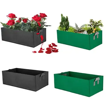 

Rectangle Planting Growing Bag Garden Grow Planter Pouch Root Container With Handle Non-Woven Breathable Household Flower Pot