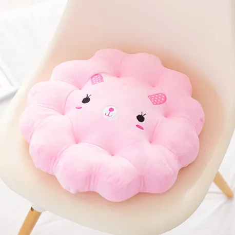 Банни коврик подушка цветок круг компьютерное кресло подушка 40 см круглый подарок игрушка плюшевая подушка - Цвет: pink
