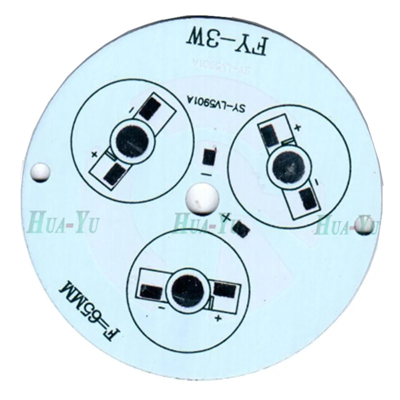 

3leds 5leds 6leds 65mm aluminum plate base for 1W 3W bead LED PCB board, Heat sink board for landscape light, floodlight etc