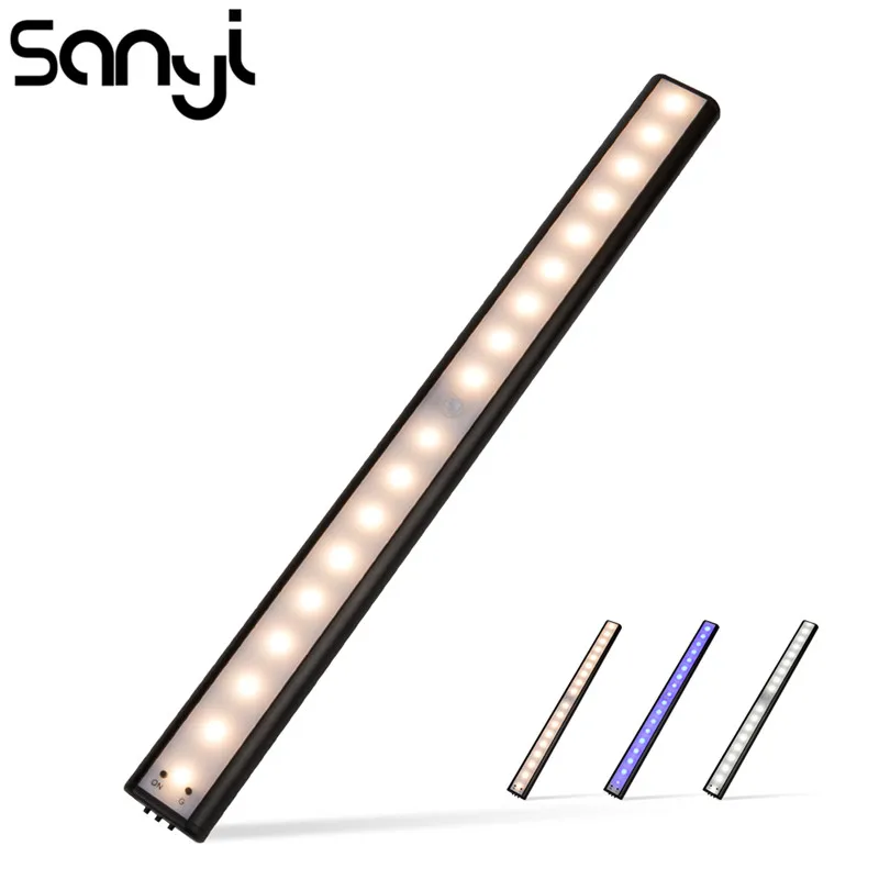 

Motion Sensor Wardrobe Light Wireless PIR Motion Rechargeable LED Night Light 7 Modes Colors Changeable Bar Home Decoration lamp