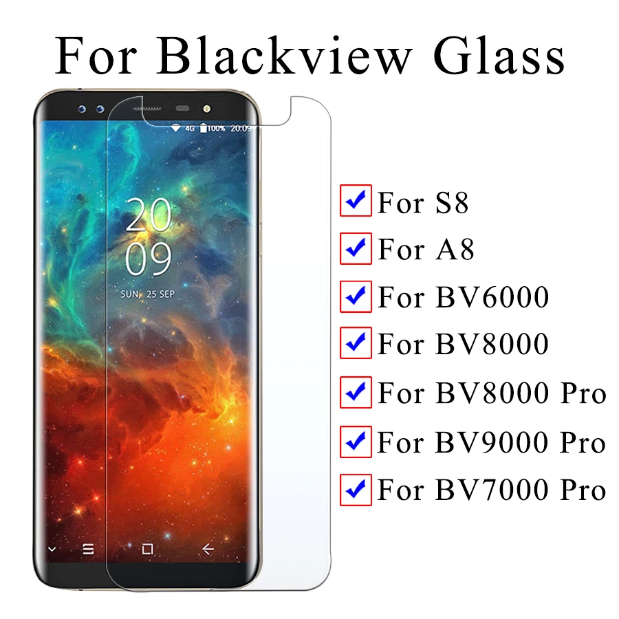 Защитное стекло для экрана Blackview S8 s 8 a8 bv8000 9000 7000 pro bv6000 закаленное Blackvvie a vb6000