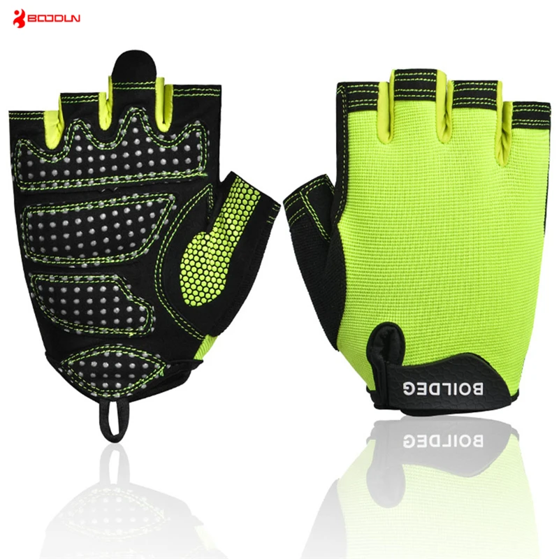 BOODUN Professional Gym Gloves Men Women Body Building Half Finger Fitness Gloves An-slip Weight Lifting Sports Training Gloves