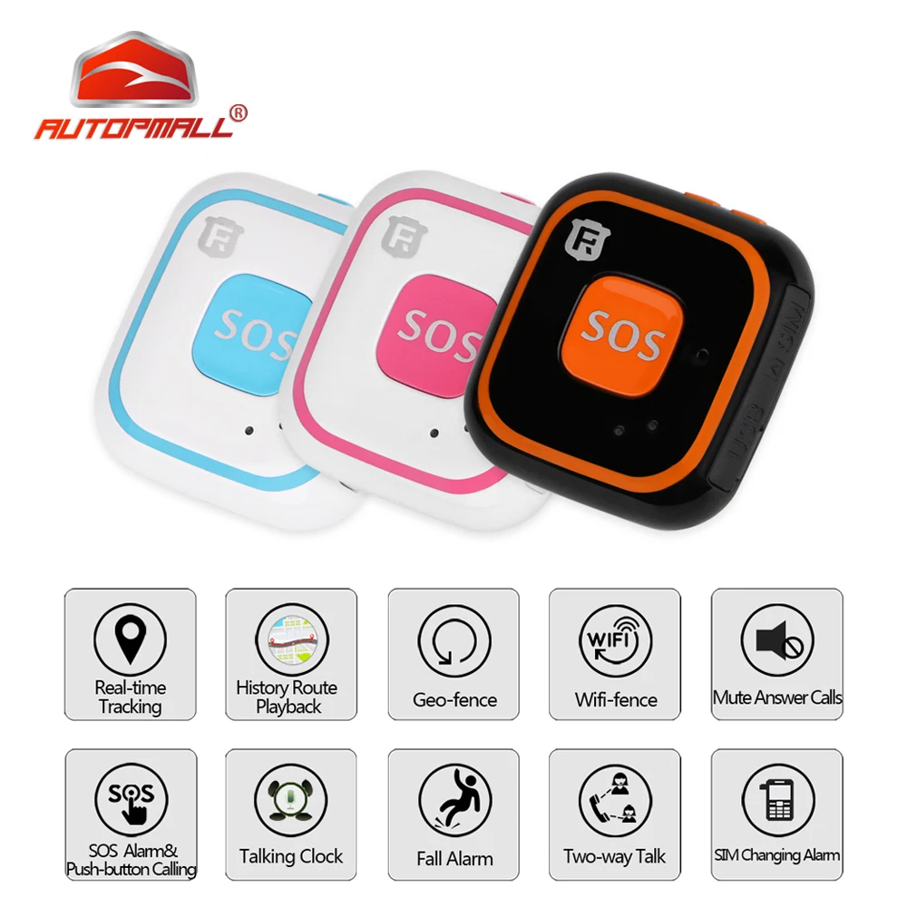 Mini GPS Tracker Kids Children GPS Locator Personal Real Time Tracker RF-V28 WIFI GPS LBS AGPS Two Way Calls SOS Fall Alarm