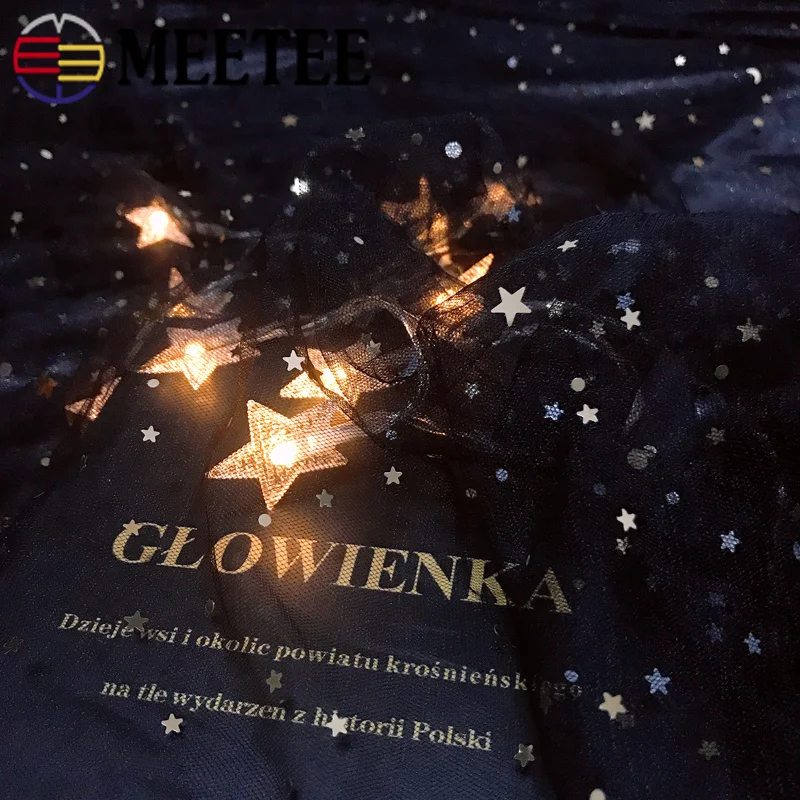 Meetee 3*1 5 метра сетчатая пряжа кружевная ткань шелковая сетка блестящая для юбки