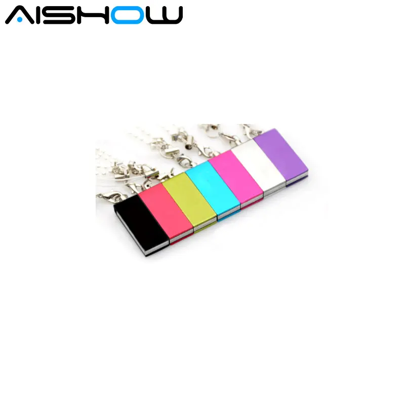 

Mini metal USB Disk 8GB 16gb usb2.0 rotation USB Flash Drive portable type Memory stick with chain waterproof shakeproof 8colors