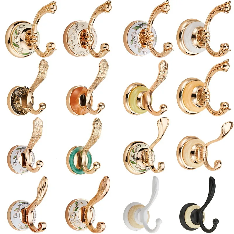 

2018 Real Cadeado Fechadura Padlock Free Shipping European Style Hooks Hook Solid Single Bedroom Wall Hanging Ceramic Wholesale