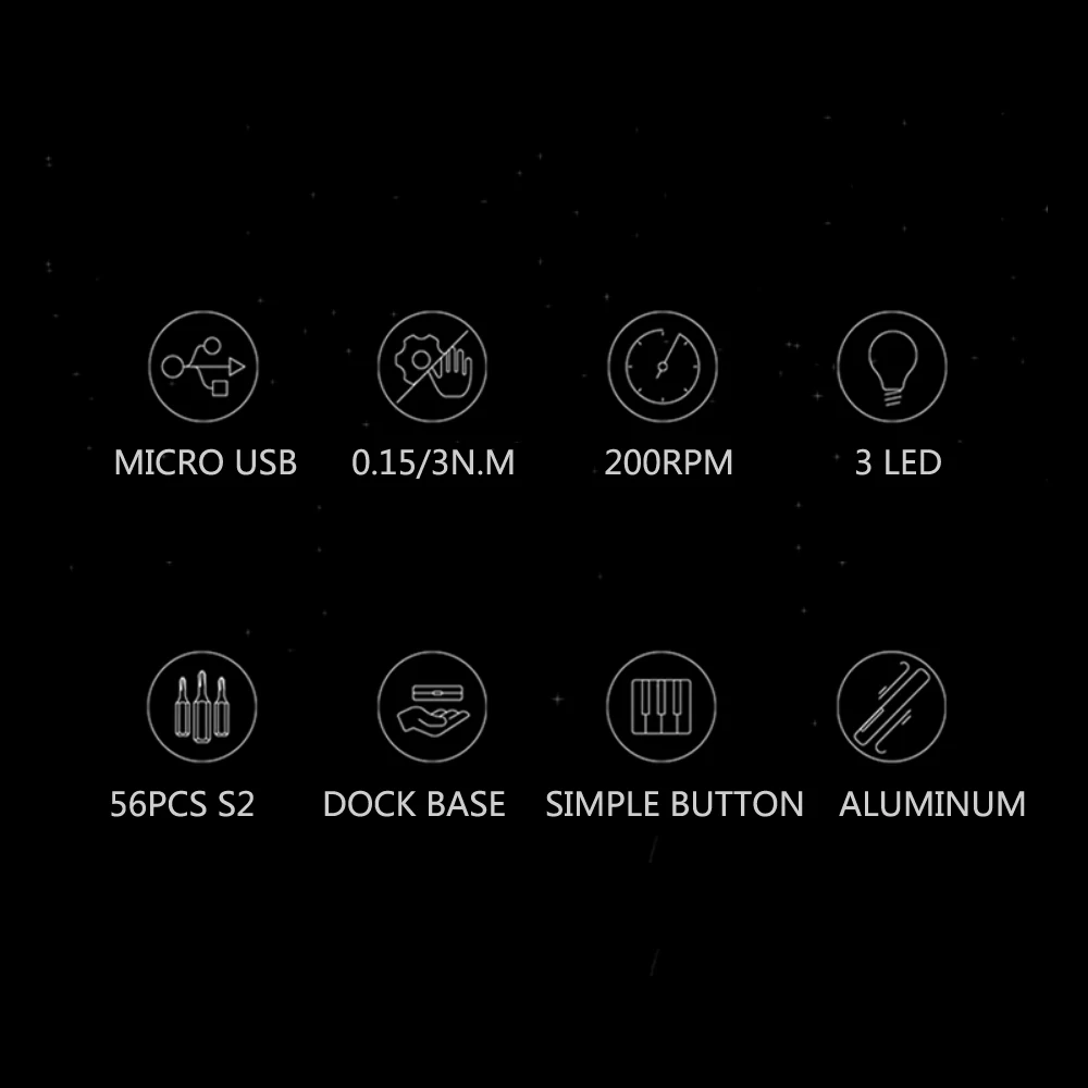 Xiaomi Wowstick 1F Pro 1F+ 56 бит электрическая отвертка, точность мини Аккумуляторный корпус из сплава 3 светодиодный световой литиевый аккумулятор электроинструмент