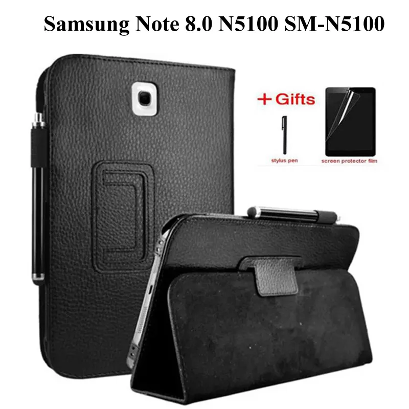 Личи из искусственной кожи чехол для samsung Galaxy Note 8,0 GT-N5100 N5110 умный чехол для samsung Note 8,0 N5110 чехол для планшета+ пленка+ ручка