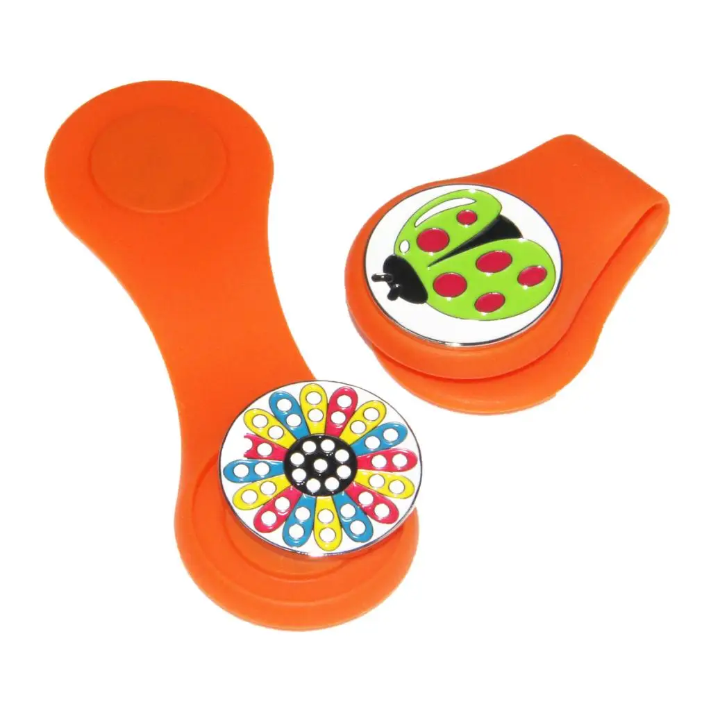Portable Golf Hat Clip Golf Ball Marker Magnetic Hat Cap Clamps Player Ball Mark Outdoor Tool Handy Accessory Clips Dropshipping